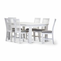 Laelia Dining Table Chair Acacia Wood Coastal Furniture - White