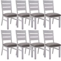 Plumeria Dining Chair Solid Acacia Wood Dining Furniture - White Brush