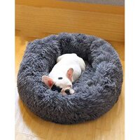 Soft Dog Bed Round Washable Plush Pet Kennel Cat Bed Mat Sofa