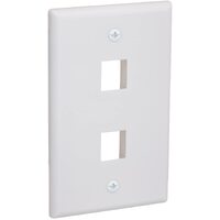 QuickPort outlet Wall Plate face plate, Single Gang White