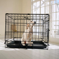 Pet Dog Cage Kennel Metal Crate Enlarged Thickened Reinforced Pet Dog House