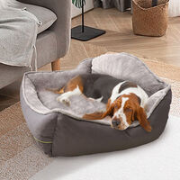 Sofa-Style Dog Bed Waterproof Washable Soft High Back Comfy Sleeping Kennel