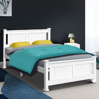 Petina Wooden Bed Frame - White