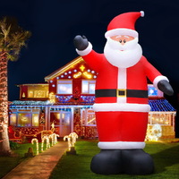 Jingle Jollys Christmas Inflatable Santa Decorations Outdoor Air-Power Light