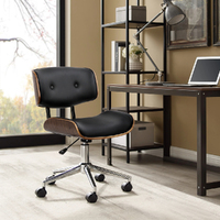 Wooden Fabric Office Chair