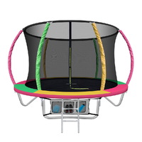 Trampoline Round Trampolines With Basketball Hoop Kids Present Gift Enclosure Safety Net Pad Outdoor