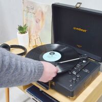 mbeat Woodstock II Retro Bluetooth (TX/RX) Turntable