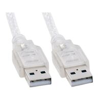 ASTROTEK USB 2.0 Cable AM-AM Type A Male to Type A Male Transparent Colour RoHS CB8W-UC-2001AA