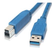 ASTROTEK USB 3.0 Printer Cable AM-BM Type A to B Male to Male Blue Colour for External HDD Printer Scanner Docking Station CBAT-USB3-AB-2M