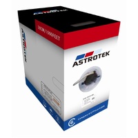 ASTROTEK CAT6 FTP Cable 305m Roll - Full 0.55mm Copper Solid Wire Ethernet LAN Network 23AWG 0.55cu Solid 2x4p PVC Jacket