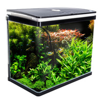 Aquarium Fish Tank Curved Glass RGB LED