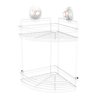 PowerLoc Double Corner Shelf Large Removable Suction