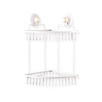 KiahLoc Double Corner Shelf Removable Suction