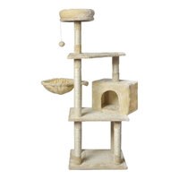 Cat Tree Toy Scratching Post Scratcher Tower Condo Wooden House 130cm