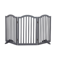 Wooden Pet Gate Dog Fence Safety Stair Barrier Security Door