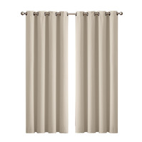 2x Blockout Curtains Panels 3 Layers Eyelet Room Darkening