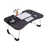 Portable Bed Table Adjustable Foldable Bed Sofa Study Table Laptop Mini Desk with Notebook Stand Card Slot Holder Home Decor