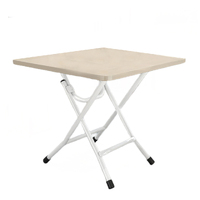 Portable Square Table Standing Legs Foldable Furniture Home Decor
