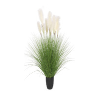 Green Artificial Indoor Potted Bulrush Grass Tree Artificial Plant Simulation Decorative
