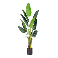 Artificial Giant Green Birds of Paradise Tree Artificial Tropical Indoor Plant Home Office Decor