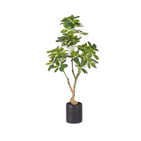 Artificial Natural Green Schefflera Dwarf Umbrella Tree Artificial Tropical Indoor Plant Home Office Decor