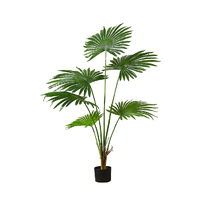 Artificial Natural Green Fan Palm Tree Artificial Tropical Indoor Plant Home Office Decor