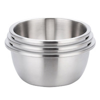 Deepen Matte Stainless Steel Stackable Baking Washing Mixing Bowls Set Food Storage Basin