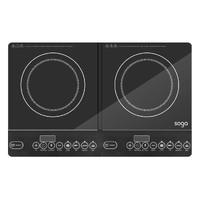 Cooktop Portable Induction LED Electric Double Duo Hot Plate Burners Cooktop Stove