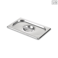 Gastronorm GN Pan Lid Full Size 1/3 Stainless Steel Tray Top Cover