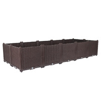 Elevated Raised Garden Bed Plants Vegetable Herb Flower Outdoor Plastic Planter Box