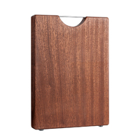 Rectangular Wooden Ebony Butcher Block Non-slip Chopping Food Serving Tray Charcuterie Board