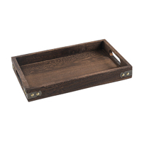 Walnut Rectangle Wooden Tray Breakfast Dinner Serving Board Tea Set Holder Kitchen Home Decor