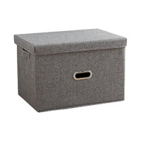 Foldable Canvas Storage Box Cube Clothes Basket Organiser Home Decorative Box