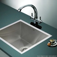 Handmade Stainless Steel Undermount / Topmount Kitchen Laundry Sink with Waste