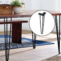 Set of 4 Industrial Retro Hairpin Table Legs 12mm Steel Bench Desk Leg