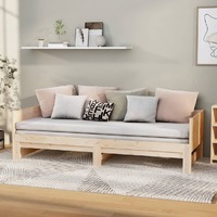 Harlow Pull-out Day Bed Solid Wood Pine 2x(92x187) cm