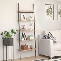 5-Tier Leaning Shelf and 64x34x185.5 cm