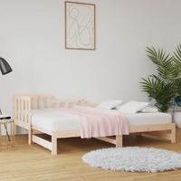Buckhurst Pull-out Day Bed 2x(90x190) cm Solid Wood Pine