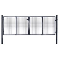 Mesh Garden Gate Galvanised Steel Grey
