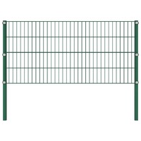 Fence Panel with Posts Iron Green
