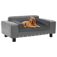 Dog Sofa 81x43x31 cm Plush and Faux Leather