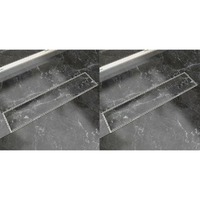 Linear Shower Drain 2 pcs Stainless Steel