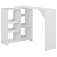 Bar Table with Moveable Shelf 138x39x110 cm