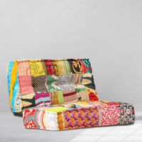 Caldicot Pouffe 100x100x20 cm Fabric