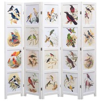Timperley Room Divider White 105x165 cm Bird