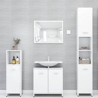 4 Piece Bathroom Furniture Set Engineered Wood