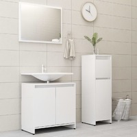 3 Piece Bathroom Furniture Set Engineered Wood