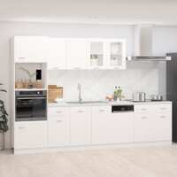 7 Piece Kitchen Cabinet Set Engineered Wood