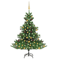 Nordmann Fir Artificial Christmas Tree LED&Ball Set Green