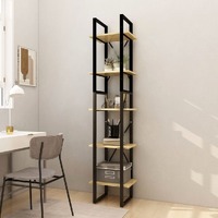 5-Tier Book Cabinet Pinewood